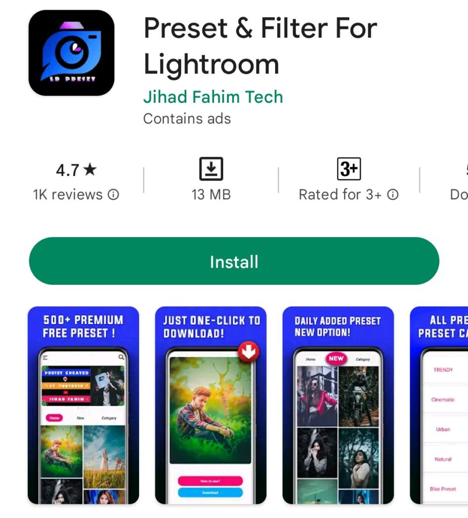 lightroom preset app
