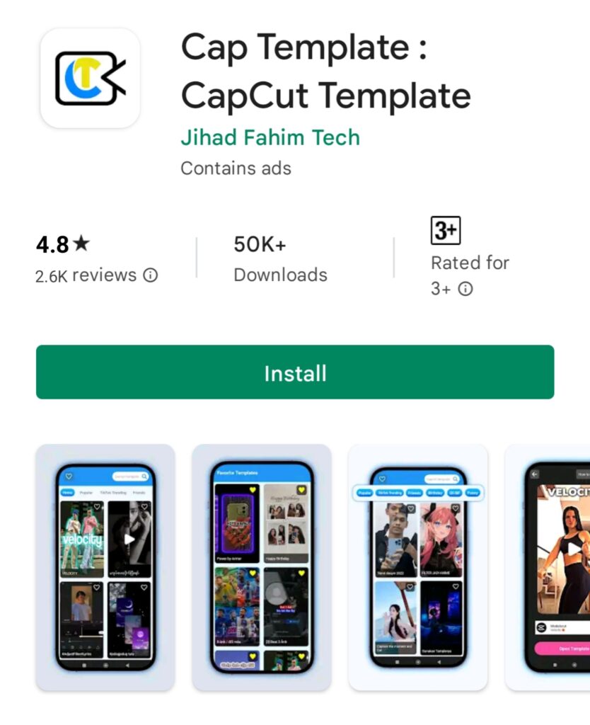 capcut template app. top 2 capcut template app